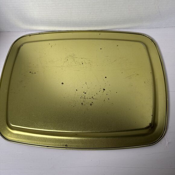 Lot of 2 American Homestead Summer & Autumn Hand Painted Wooden Tin Trays Plates - Picture 8 of 14